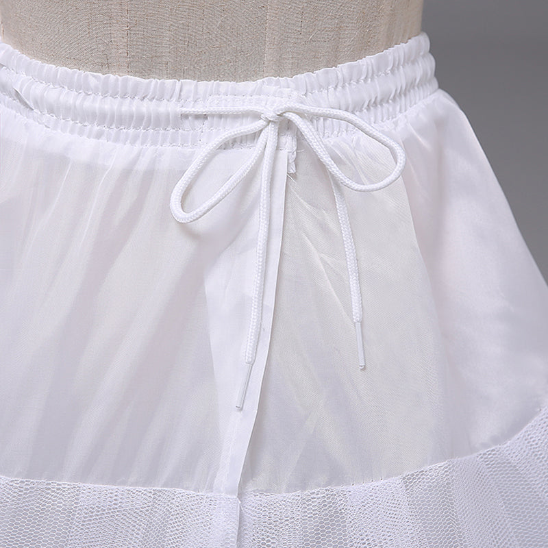 Two Layered Elastic Waist Bridal Skirt With Bone Pettiskirt, Wedding Petticoat WP15