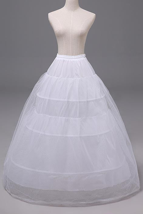 Two Layered Elastic Waist Bridal Skirt With Bone Pettiskirt, Wedding Petticoat WP15