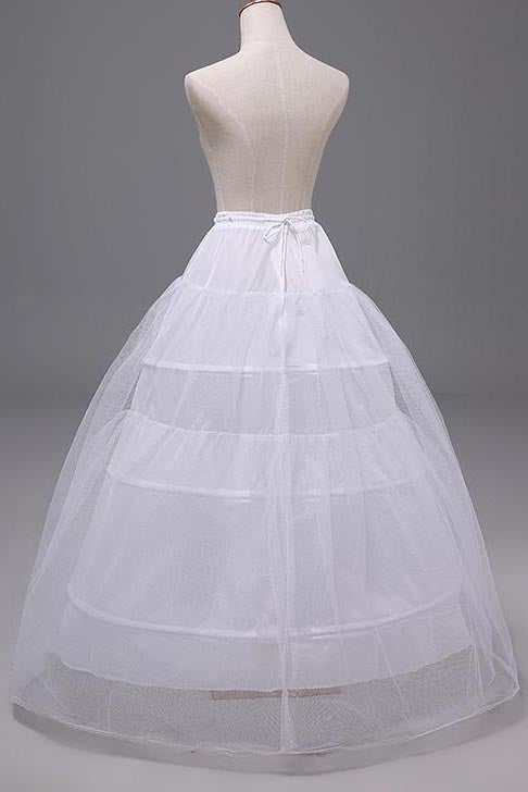 Two Layered Elastic Waist Bridal Skirt With Bone Pettiskirt, Wedding Petticoat WP15