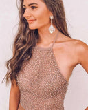 Backless Halter Sleeveless Long Prom Dresses Beaded Evening Dress MG244