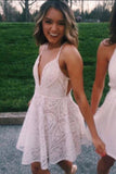 a line spaghetti strap short graduation prom dress homecoming party dress p321