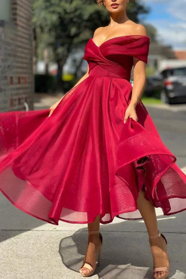 off shoulder burgundy tulle prom dress burgundy bridesmaid dresses