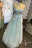 one shoulder lavender prom dresses with appliques tulle graduation dresses with split