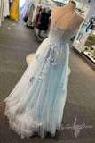 one shoulder lavender prom dresses with appliques tulle graduation dresses with split