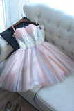 Pink Mini Sweet 16 Dress Cute Sequins Short Prom Graduation Gown GM280