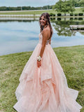 princess sweet 16 dresses lavender tiered tulle formal dress