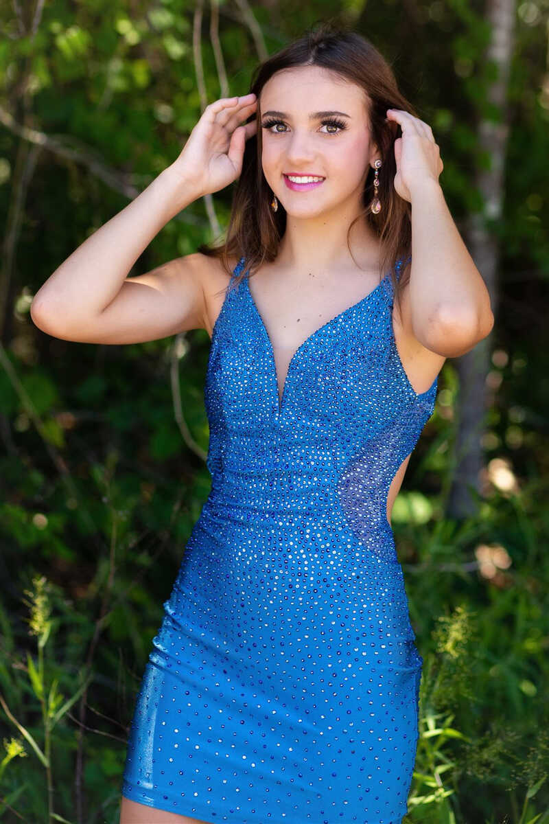 hot pink beaded v neck backless mini tight homecoming dresses