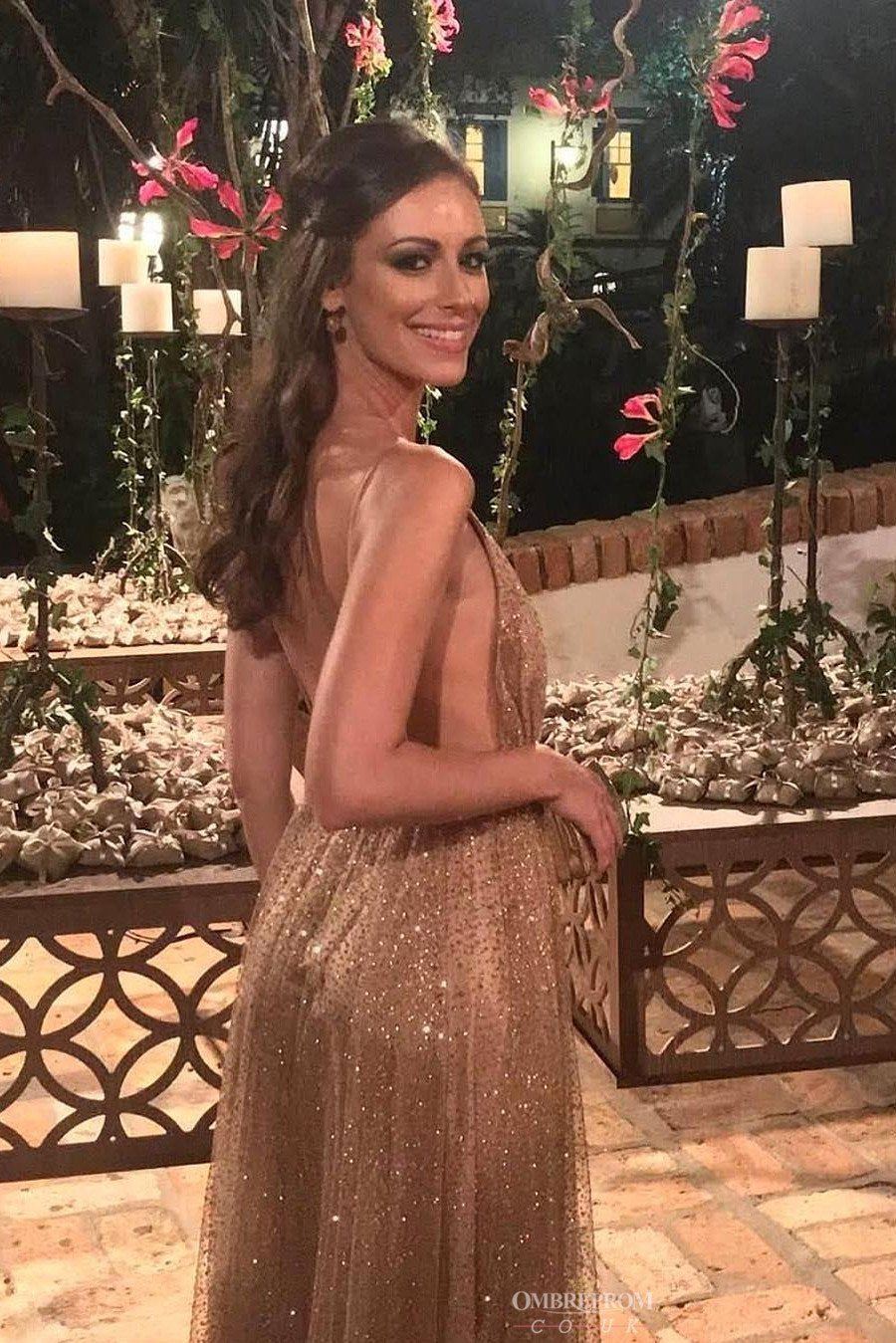 sparkly long prom dress spaghetti v neck backless sequin evening gown
