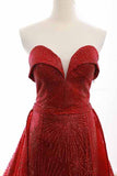 sparkly sequins red sweetheart sheath formal gown overskirt pageant dresses