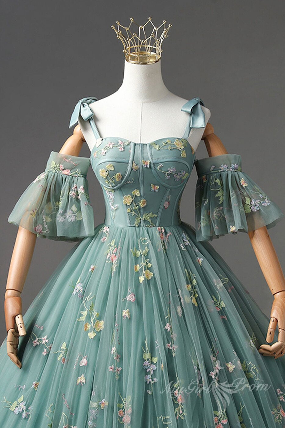 sweetheart green long quinceanera prom dresses green lace formal dress