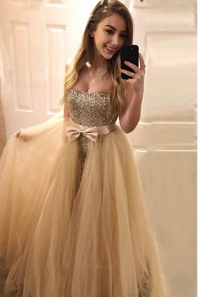 sweetheart beaded two in one bodycon mermaid long prom dress