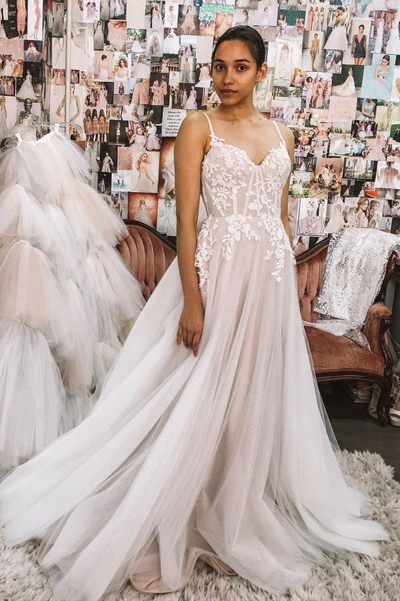backless white lace long boho wedding dress a line tulle bridal gown