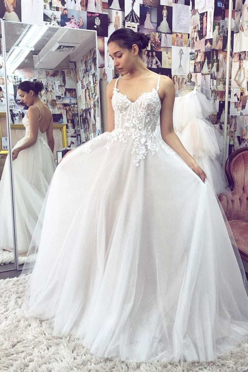 backless white lace long boho wedding dress a line tulle bridal gown