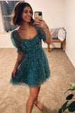 blush pink pearls corset short homecoming dress princess party dress