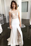 unique sheath lace wedding dress cap sleeves backless bridal gown