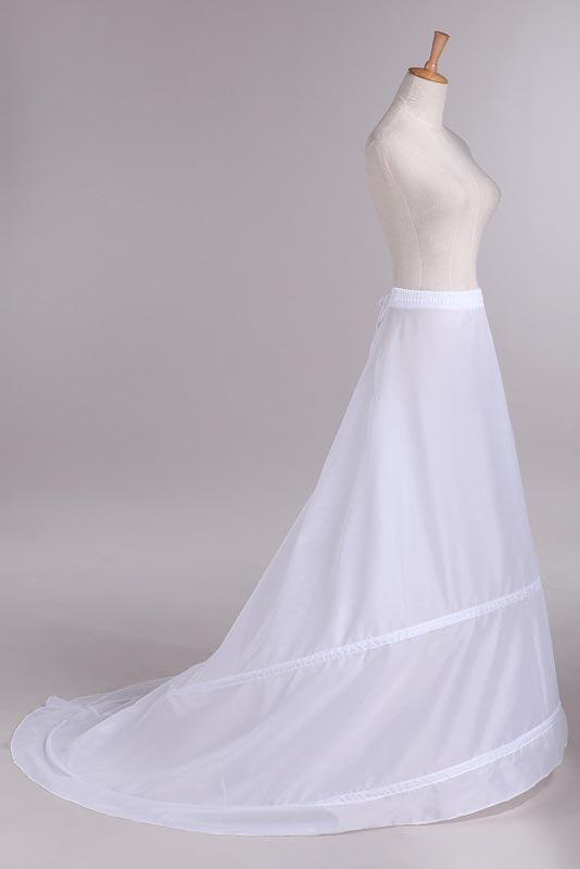 Special White Two Layers Wedding Dress Petticoat With Train WP23
