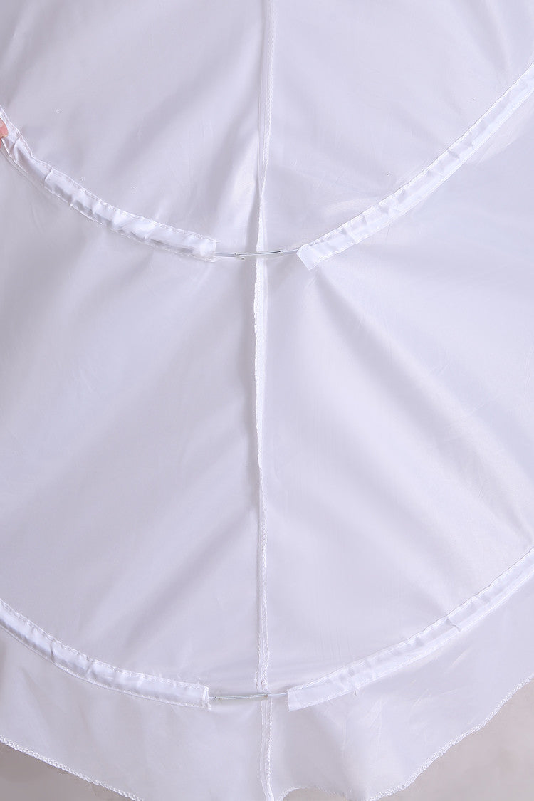 Special White Two Layers Wedding Dress Petticoat With Train WP23