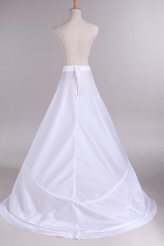 Special White Two Layers Wedding Dress Petticoat With Train WP23
