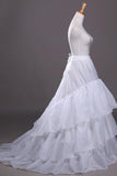 White Three Layers Lotus Leaf Bride Wedding Dress Petticoat With Train WP22