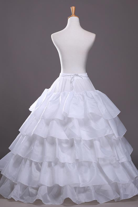 New Five Lotus Leaf Ball Gown Wedding Dress Pettiskirt, White Wedding Dress Petticoat WP20