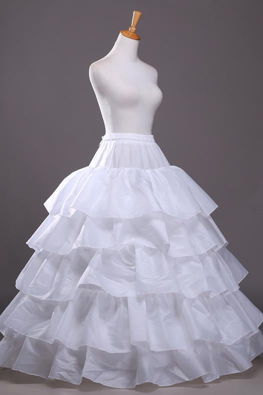 New Five Lotus Leaf Ball Gown Wedding Dress Pettiskirt, White Wedding Dress Petticoat WP20