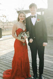 sweetheart blue lace mermaid long formal dresses best prom dresses