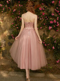 multistyles a line tulle blush ankle length bridesmaid dresses