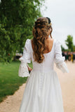 princess layered lace wedding dress 3 4 sleeves vintage bridal gown
