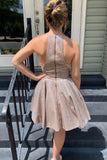 Shiny Sleeveless Short Homecoming Dress, A Line Cute Short Graduation Dresses GM478