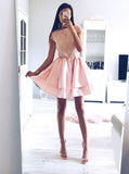 cute jewel lace short prom dresses layered party dresses