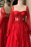 a line lace navy blue prom dresses long sleeves formal evening dresses