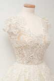 a line scoop lace homecoming dresses cap sleeves sweet 16 dress
