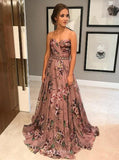 floral print prom dresses a line sweetheart beading waist party gown