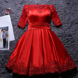 Off Shoulder Short Prom Dresses Homecoming Dress With Sleeve GM15