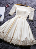 Off Shoulder Short Prom Dresses Homecoming Dress With Sleeve GM15