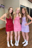 Cute Lace Short Tight Homecoming Dresses, Bodycon Short Party Dresses GM492