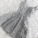 spaghetti v neck lace appliques homecoming dresses short graduation dresses