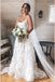 a line straps corset boho floral wedding dress beach bridal gown