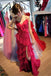Chic Ruffled Prom Dress Fuchsia Mermaid Layered Long Formal Dress GP696