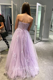 Elegant Sweetheart Lilac Prom Dress Lace-Up Back Graduation Gown GP845