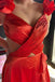 Criss Cross Top Ruffled Straps Red Pleated Layered Long Prom Dresses GP650
