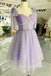 lavender a line tulle short party dress tulle short homecoming dresses