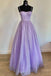 pink sweetheart a line floor length long prom dress with pockets