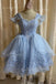 princess blue lace applique short homecoming dress vintage classic lolita jumper dress