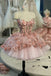 Princess Sweetheart Homecoming Dresses with Sequin 3d Flowers, Pink Sweet 16 Dresses GM524