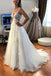 spaghetti straps a line tulle ivory wedding dresses with appliques
