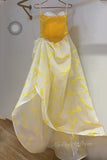 Sweetheart Yellow Evening Dress Charm Fairy Princess Puffy Long Prom Dress GP707