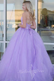 Sweetheart Lavender Tulle Long Prom Dress A-line Formal Gown GP829
