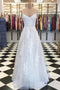 A-line Tulle Lace Long Prom Dress, Floor Length Evening Dress MP118