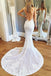 mermaid v neck backless wedding dresses with lace appliques